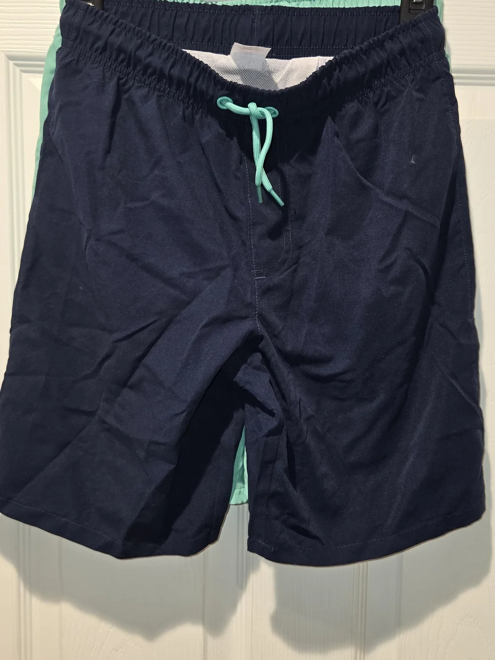 wonder nation Aqua Green Boys' Swim Trunks with Drawstring